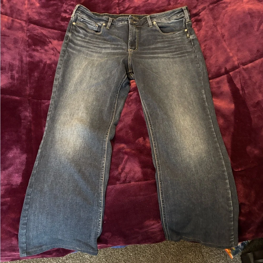 Silver Jeans Blue Flare Wide Leg Denim - Picture 2 of 3